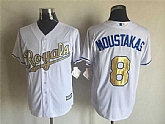Majestic Kansas City Royals #8 Mike Moustakas White 2015 World Series Champions Gold Program Stitched MLB Jersey,baseball caps,new era cap wholesale,wholesale hats